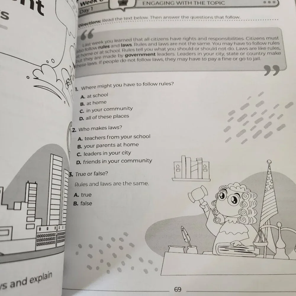 NEW 2nd Grade Social Studies: Daily Practice Workbook 20 Weeks of Fun Activities